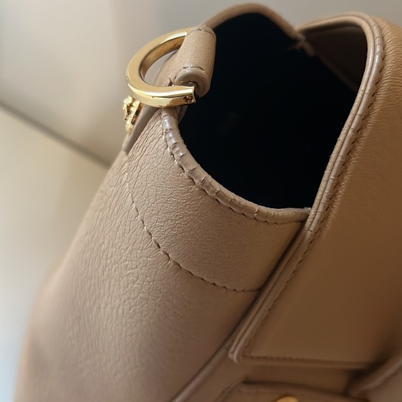 2013 Vintage Versace Large Signature Tote Nude Leather Nicole Kidman Cannes - Picture 14 of 17